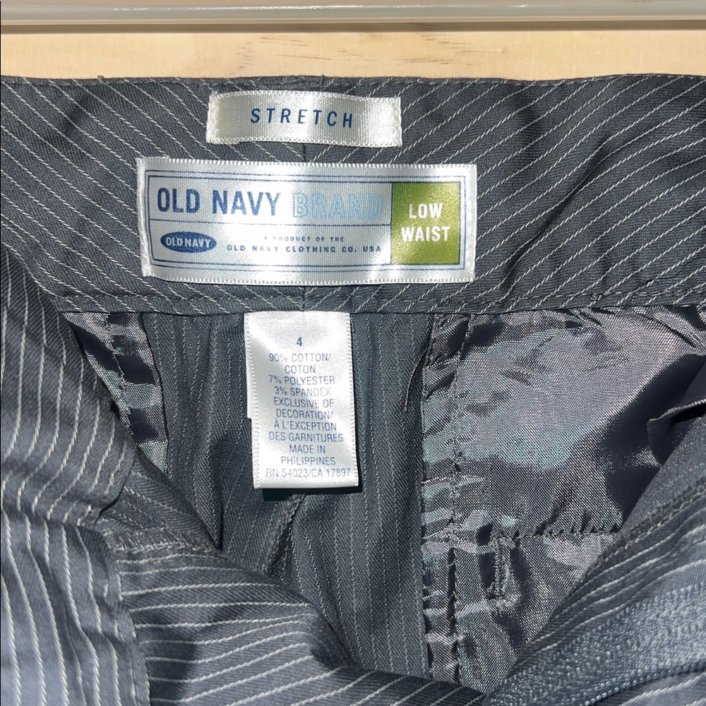 EUC Old Navy STRETCH LOW WAIST Size 4 Dark Gray Pants - Picture 4 of 4